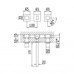 Bruma Adamastor Bateria umywalkowa podtynkowa 170 mm chrom 3013402CR