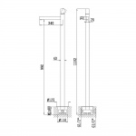 Bruma Adamastor Bateria umywalkowa wolnostojąca bez korka chrom 3013502CR