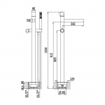 Bruma Adamastor Bateria wannowo-natryskowa podłogowa chrom 3017902CR
