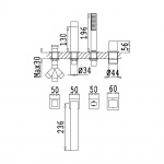 Bruma Adamastor Bateria wannowo-natryskowa na brzeg wanny chrom 3014102CR