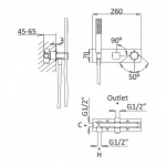 Bruma Adamastor Bateria wannowo-natryskowa podtynkowa chrom 3011702CR