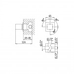 Bruma Adamastor Zawór 4-drożny podtynkowy chrom 3011902CR