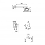 Bruma Adamastor Zestaw natryskowy 250 mm podtynkowy z ramieniem ściennym chrom 3017612CR