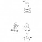 Bruma Adamastor Zestaw natryskowy 250 mm podtynkowy z ramieniem sufitowym chrom 3015612CR