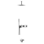 Bruma Adamastor Zestaw natryskowy 250 mm termostatyczny podtynkowy z ramieniem sufitowym i syfonem chrom 1853812CR