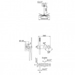 Bruma Adamastor Zestaw natryskowy 250 mm termostatyczny podtynkowy z ramieniem sufitowym i syfonem chrom 1853812CR