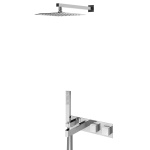 Bruma Adamastor Zestaw wannowo-natryskowy 250 mm podtynkowy z ramieniem ściennym i wylewką chrom 1853112CR