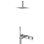 Bruma Adamastor Zestaw wannowo-natryskowy 250 mm podtynkowy z ramieniem sufitowym i wylewką chrom 1853412CR