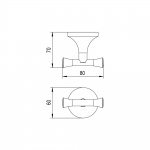 Bruma Aludra Haczyk na ręczniki podwójny chrom 17900061