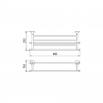 Bruma Aludra Półka z wieszakiem na ręczniki chrom 17900121