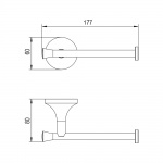 Bruma Aludra Uchwyt na papier toaletowy chrom 17900071