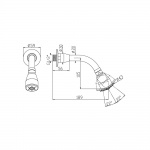 Bruma Anti-vandalismo Głowica prysznicowa z ramieniem chrom 14560011