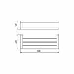 Bruma Artic Półka z wieszakiem na ręczniki 600 mm chrom 17800121