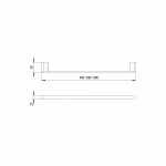 Bruma Artic Wieszak na ręcznik chrom 450 mm chrom 17800041