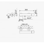 Bruma Avalon Bateria natryskowa jednouchwytowa Chrom 1890401CR