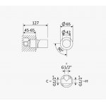Bruma Avalon Bateria natryskowa podtynkowa jednouchwytowa Chrom 1891201CR