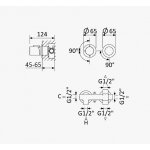 Bruma Avalon Bateria natryskowa podtynkowa jednouchwytowa 3-drożna Chrom 1891401CR