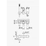 Bruma Avalon Bateria natryskowa podtynkowa ze słuchawką prysznicową Chrom 1891701CR