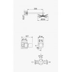 Bruma Avalon Bateria natryskowa podtynkowa z deszczownicą Ø 250 mm ścienną Chrom 1897621CR