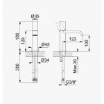 Bruma Avalon Bateria umywalkowa jednootworowa bez korka Chrom 1890101CR