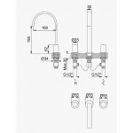 Bruma Avalon Bateria umywalkowa 3-otworowa z korkiem Click-Clack Chrom 1892707CR