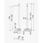 Bruma Avalon Bateria umywalkowa wolnostojąca bez korka Chrom 1897901CR