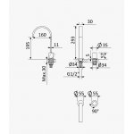 Bruma Avalon Bateria umywalkowa 2-otworowa bez korka Chrom 1898801CR