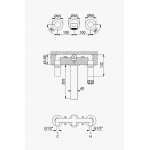 Bruma Avalon Bateria umywalkowa podtynkowa 3-otworowa bez korka Chrom 1899101CR