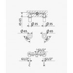 Bruma Avalon Bateria umywalkowa podtynkowa 2-otworowa Chrom 1899501CR