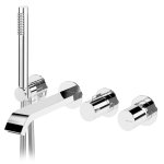 Bruma Avalon Bateria wannowa podtynkowa z wylewką i słuchawką prysznicową Chrom 1894621CR