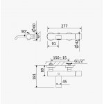 Bruma Avalon Bateria wannowo-natryskowa jednouchwytowa Chrom 1890301CR