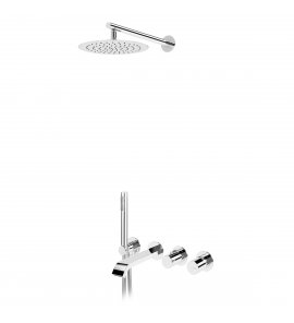 Bruma Avalon Bateria wannowo-natryskowa podtynkowa z deszczownicą Ø 250 mm i słuchawką prysznicową Chrom 1893031CR