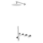 Bruma Avalon Bateria wannowo-natryskowa podtynkowa z deszczownicą Ø 250 mm i słuchawką prysznicową Chrom 1893031CR