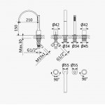 Bruma Avalon Bateria wannowo-natryskowa 4-otworowa Chrom 1893301CR