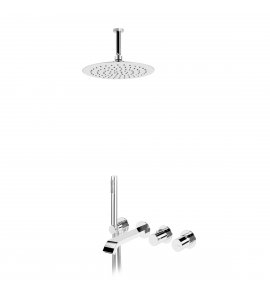 Bruma Avalon Bateria wannowo-natryskowa podtynkowa z deszczownicą sufitową Ø 250 mm i słuchawką prysznicową Chrom 1893331CR