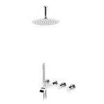 Bruma Avalon Bateria wannowo-natryskowa podtynkowa z deszczownicą sufitową Ø 250 mm i słuchawką prysznicową Chrom 1893331CR