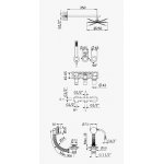 Bruma Avalon Bateria wannowo-natryskowa podtynkowa z deszczownicą ścienną Ø 250 mm napełnianiem przez przelew i słuchawką prysznicową Chrom 1893521CR
