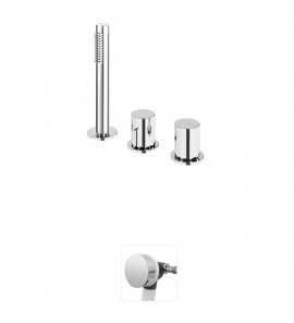 Bruma Avalon Bateria wannowo-natryskowa nablatowa z napełnianiem przez przelew Chrom 1895201CR