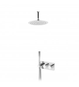 Bruma Avalon Zestaw natryskowy termostatyczny podtynkowy z deszczownicą sufitową Ø 250 mm i słuchawką prysznicową Chrom 1845602CR