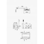 Bruma Avalon Zestaw natryskowy termostatyczny podtynkowy z deszczownicą ścienną Ø 250 mm i słuchawką prysznicową Chrom 1847804CR