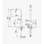 Bruma Basil Bateria zlewozmywakowa z obrotową wylewką Chrom 1070526CR