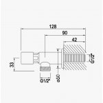 Bruma Bateria do pisuaru ścienna samozamykająca Chrom 1430001CR