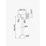 Bruma Bateria do pisuaru ścienna samozamykająca Chrom 1430003CR