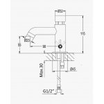 Bruma Bateria umywalkowa jednootworowa z mieszaczem Chrom 1400005CR