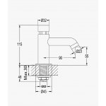 Bruma Bateria umywalkowa jednootworowa Chrom 1400010CR