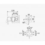 Bruma Breeze Bateria prysznicowa podtynkowa Sunset 1681201SS