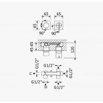 Bruma Breeze Bateria prysznicowa podtynkowa z 3 wyjściami Sunrise 1681421SR