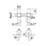 Bruma Breeze Bateria umywalkowa podtynkowa chrom 1689401CR
