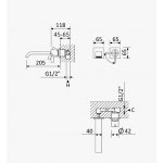 Bruma Breeze Bateria umywalkowa podtynkowa bez korka Morning Mist 1682301MM