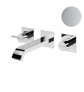 Bruma Breeze Bateria umywalkowa podtynkowa z korkiem Click-Clack 3-otworowa Pure White 1682411PW